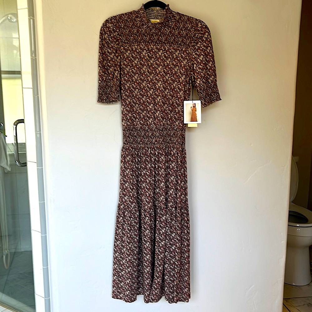 NATION LTD Fabiana smocked dress XS
